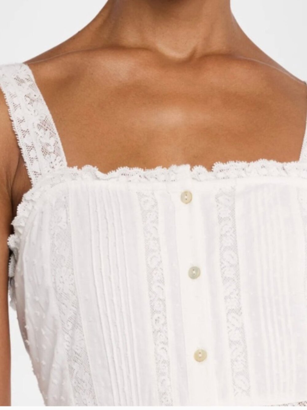 LoveShhackFancy Judalon Swiss Dot Lace Midi Dress White 0 $395 NWT - Picture 6 of 8
